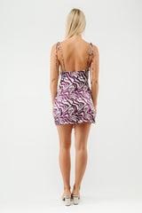 Repose Dress Plum Psychedelic