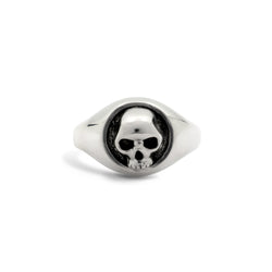 Skull Signet Ring in Sterling Silver *New*