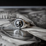 Skull Signet Ring in Sterling Silver *New*