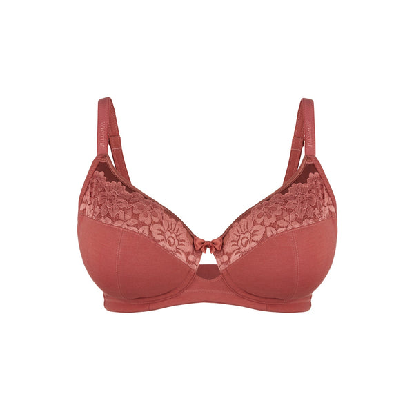 Rosie - Silk & Organic Cotton Lace Full Cup Wireless Bra