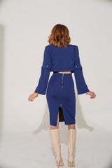 Ryla Electric Blue Knit Jacket