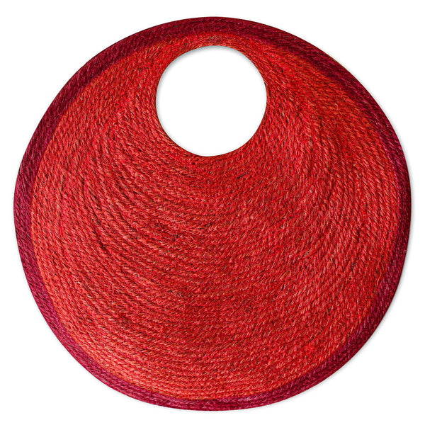 SOLO TOMATO Large Jute Bag in Red