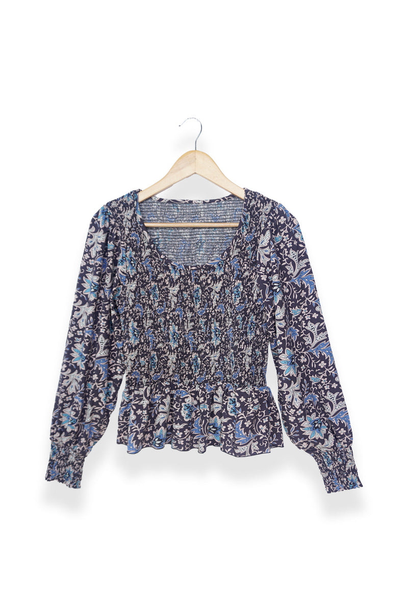 Stella Top in Navy Floral