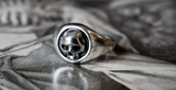 Skull Signet Ring in Sterling Silver *New*