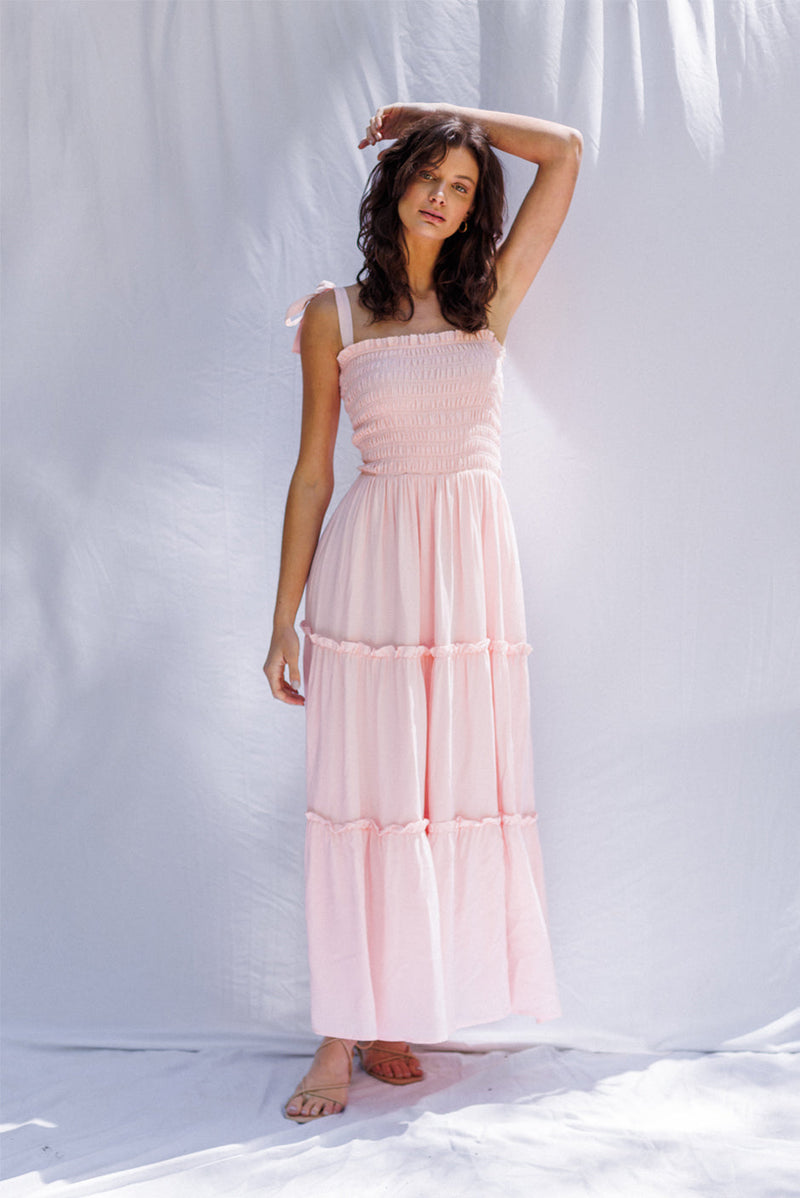 Sun Dance Dress in Pink Blossom