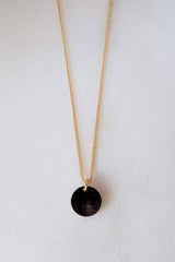 Thanh Hoa Buffalo Horn Minimalist Circle Charm Necklace