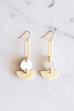 Tho Bar & Geo Buffalo Horn Earrings