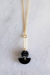 Tho Bar & Geo Buffalo Horn Pendant Necklace