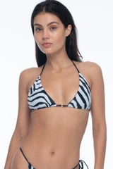 Xena Triangle Top Reversible Tiger Print