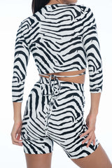 Sia Wrap Top Tiger Print