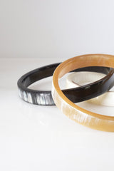 Tron Buffalo Horn Minimalist Bangle Bracelet (1pc)