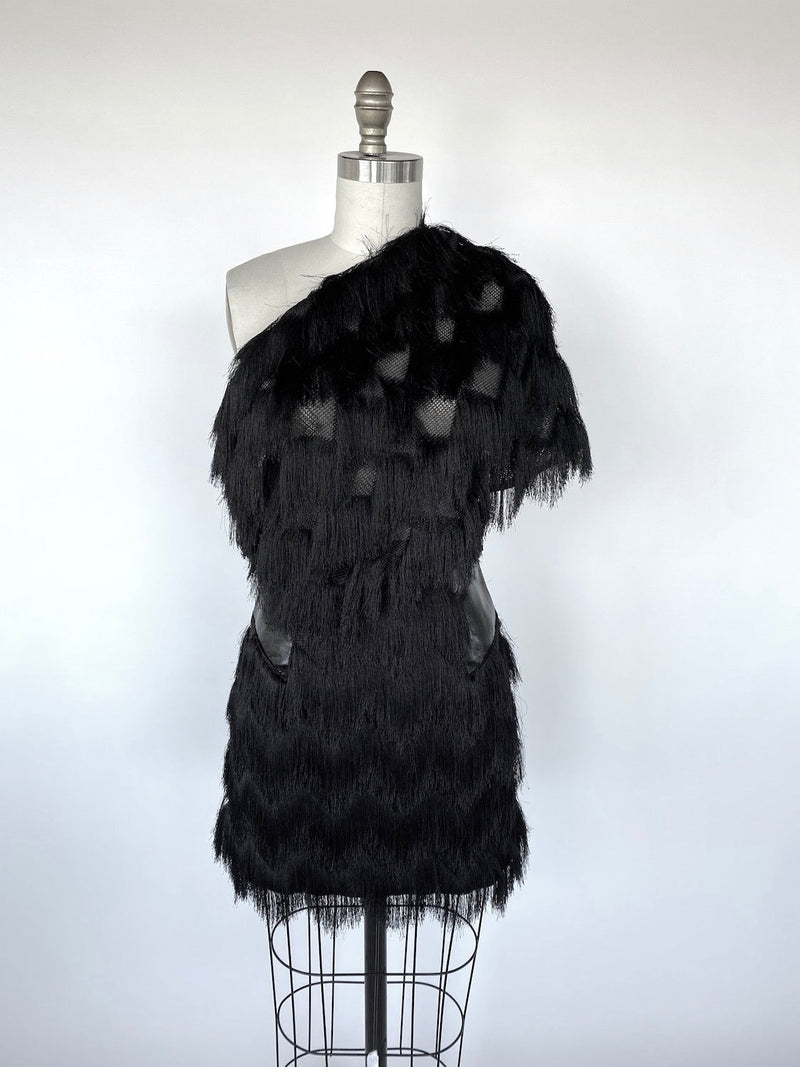 VALENTINA Noir Fringe Skirt in Multi-Lengths