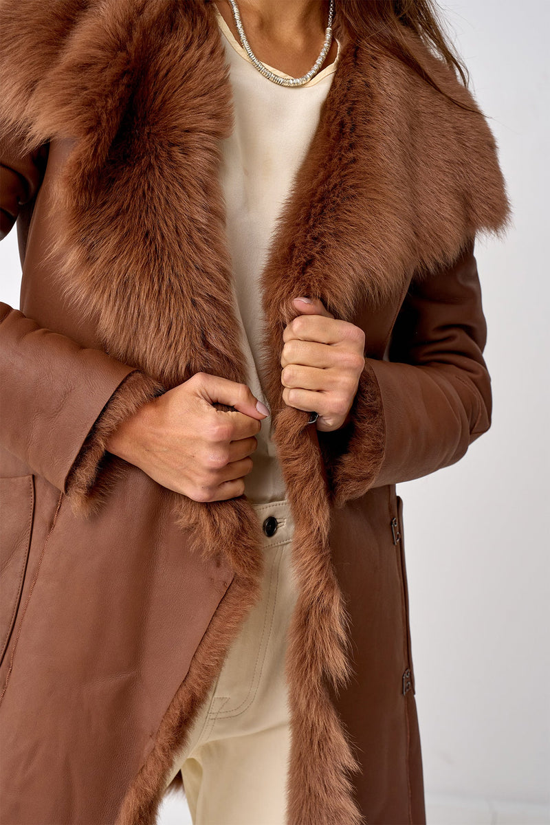 Chelsea Slouch Shearling Coat Noccialo Shearling