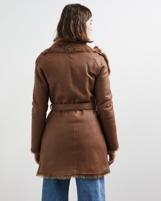 Chelsea Slouch Shearling Coat Noccialo Shearling