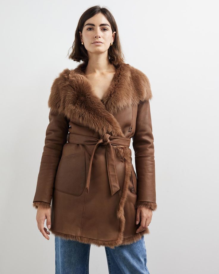 Chelsea Slouch Shearling Coat Noccialo Shearling