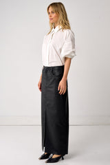 Mercer Maxi Skirt Black Leather