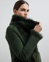 Spring Street Shearling Coat Moss Green Shearling