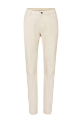 Grove Straight Leg Pant Seashell White Stretch Leather