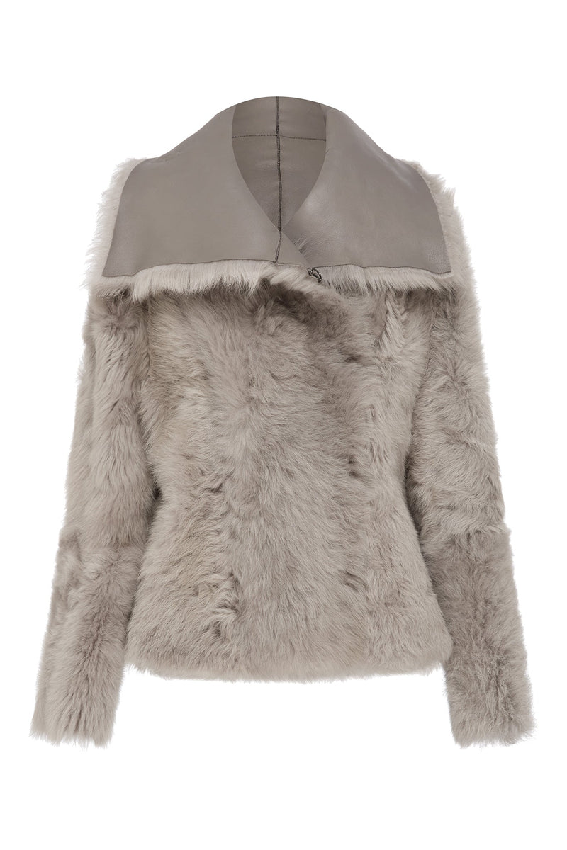 Sutton Place Shearling Coat Moonlight Grey Shearling