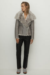 Sutton Place Shearling Coat Moonlight Grey Shearling