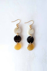 Yen Bai Buffalo Horn Circle Dangle Earrings