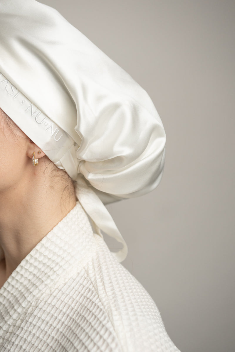 Mulberry Silk Bonnet in Cream