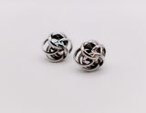 Italian Silver Floral Earrings