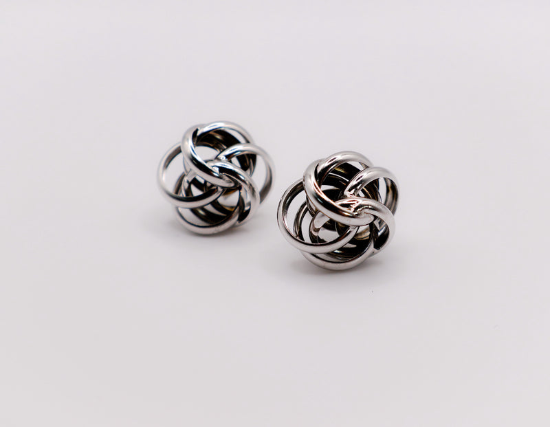 Italian Silver Floral Earrings