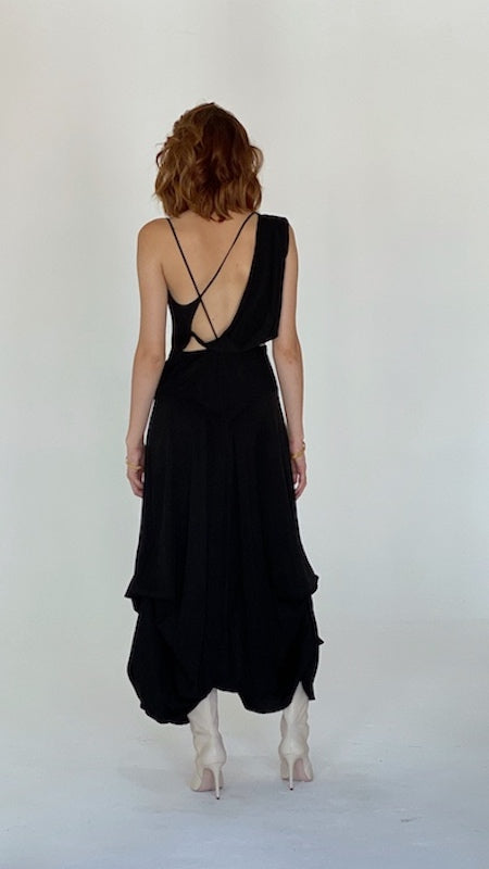 APHRODITE Noir Grecian Dress