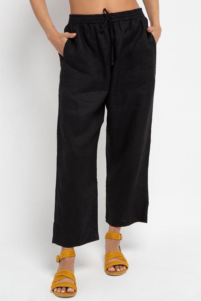 Cora Linen Pants Midnight