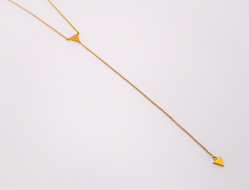 Gilded Triangle Delight Necklace