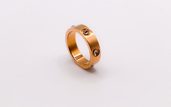 Radiant Rose Gold Gem Ring