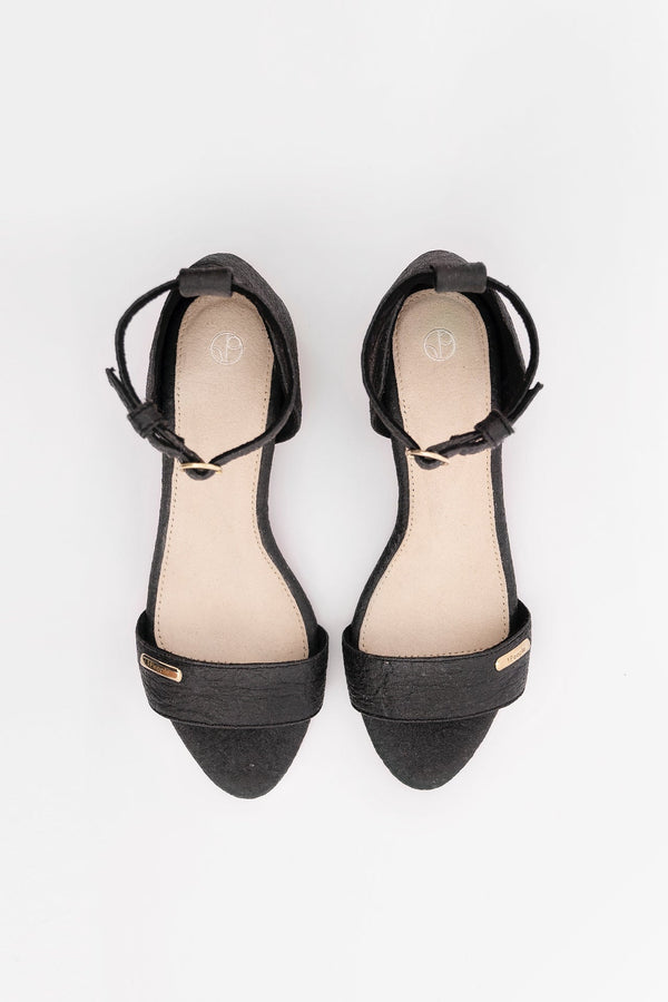 Chicago  - Ankle Strap Heels - Charcoal