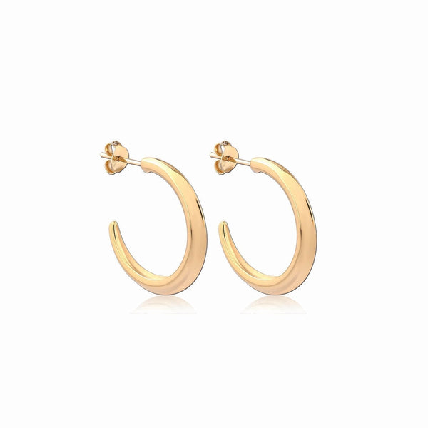 Crescent Hoops Gold Medium