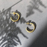 Crescent Hoops Gold Small