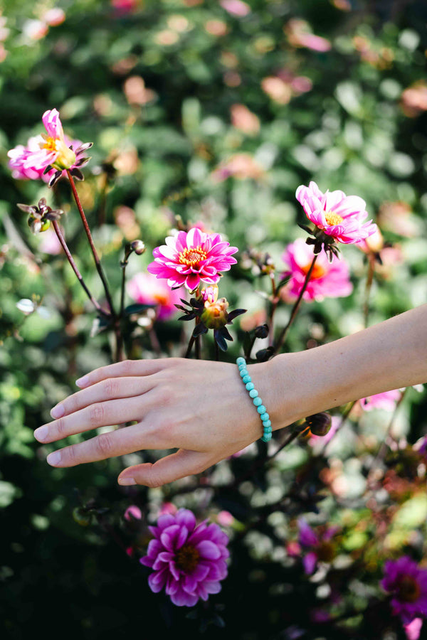 Bracelet Chakra De La Gorge en Turquoise