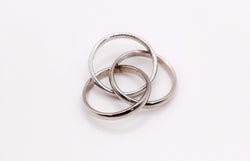 Trinity Silver Linked Ring Set