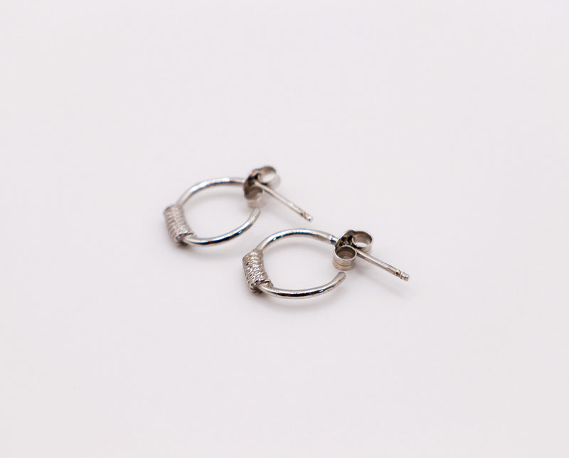 Italian Mini Sterling Silver Hoop Earrings