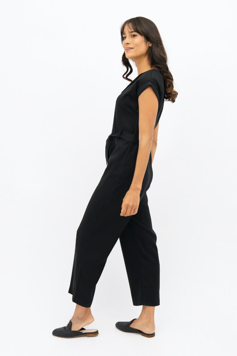 Dakar  - Straight Leg Jumpsuit - Licorice