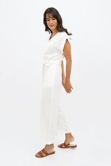 Dakar - Straight Leg Jumpsuit -Porcelain