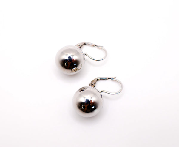 Italian Silver Sphere Earwire Earrings