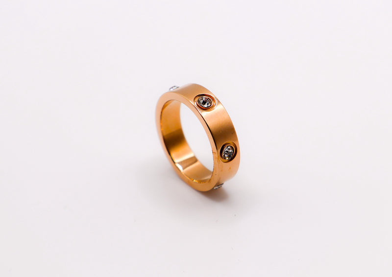 Radiant Rose Gold Gem Ring