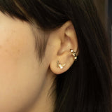 Debbie Ear Cuff Bold - Pyramid Spike Ear Cuff 14k Yellow Gold