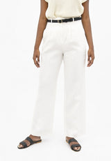 French Riviera  - Wide Leg Pants - Porcelain