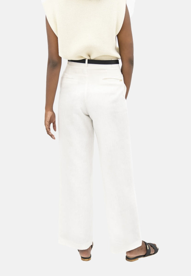 French Riviera  - Wide Leg Pants - Porcelain