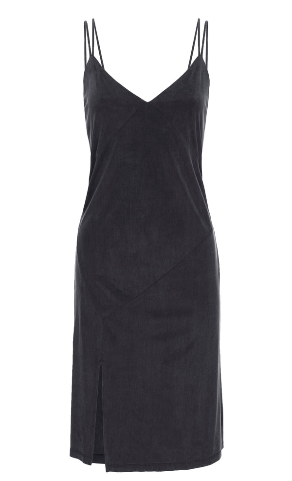 GABBY Soft Black Slip Dress