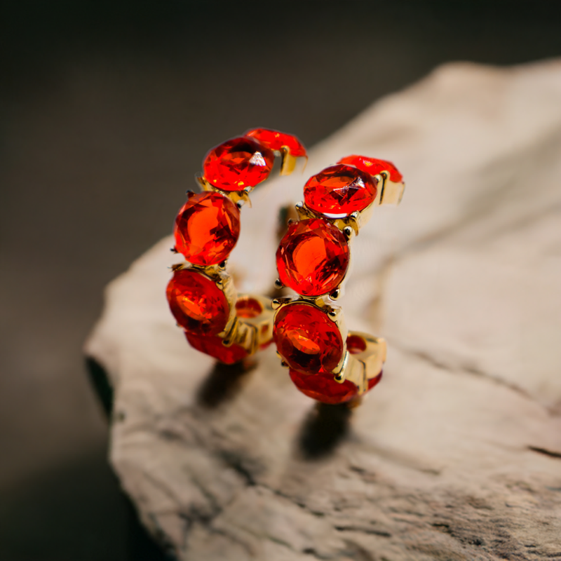 Crimson Elegance Earrings