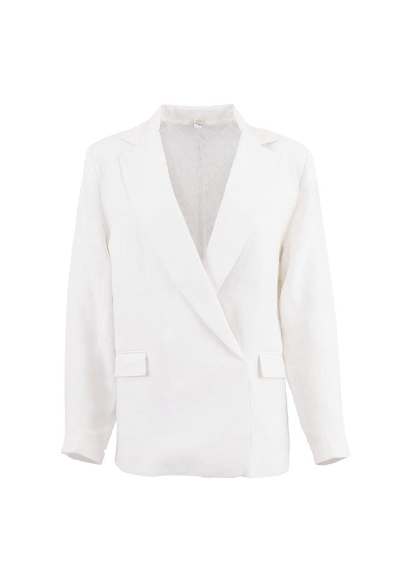 Havana  - Oversized Blazer - Porcelain