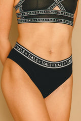 Black Essentials Pair - Racerback Bra & Classic Hi-Cut Panty