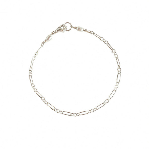 Lily Chain Bracelet Silver